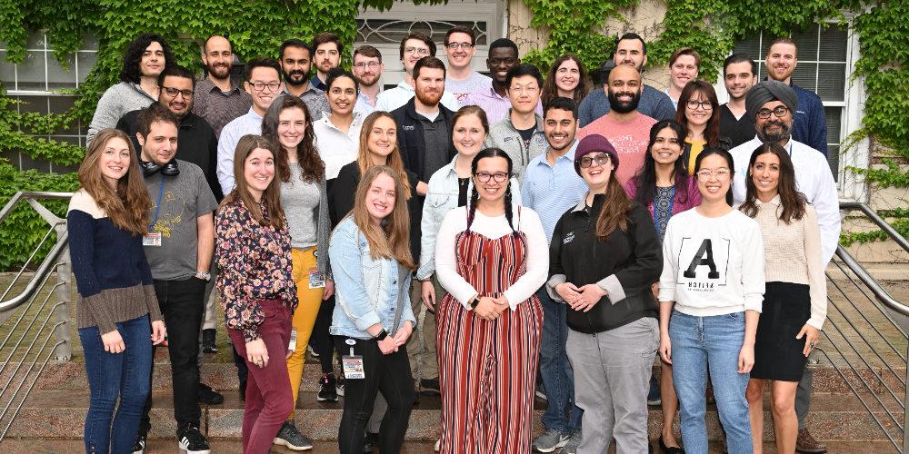 Graduate students in front of Weiskotten